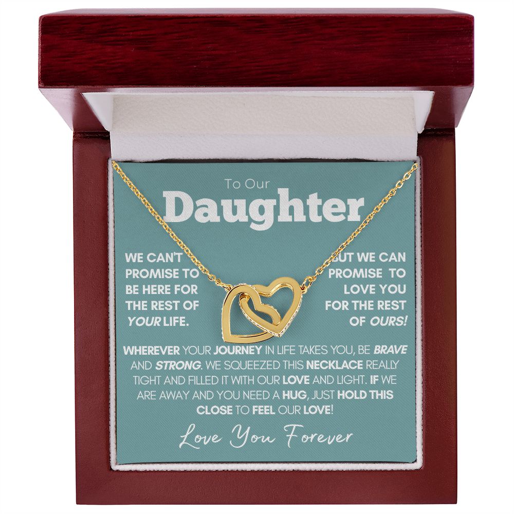 To Our Daughter - Rose Gold Hearts Necklace