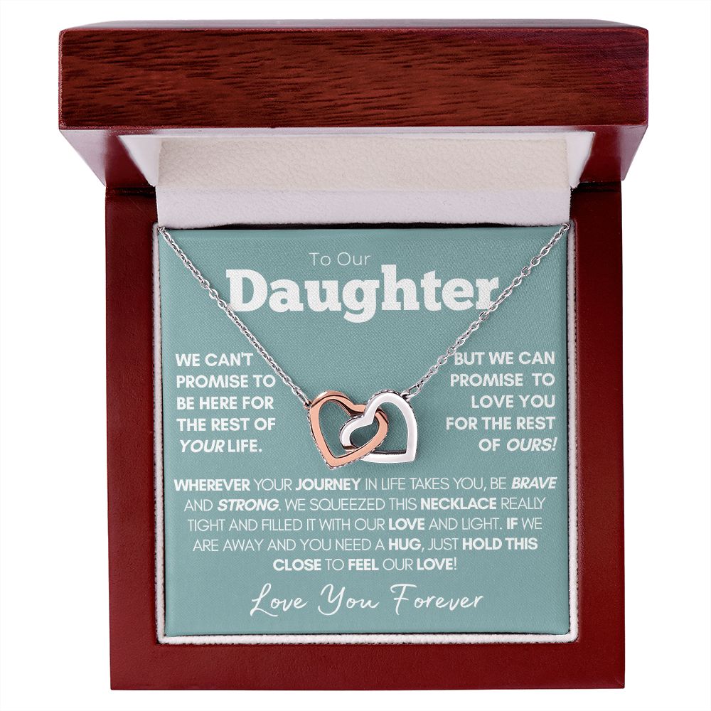 To Our Daughter - Rose Gold Hearts Necklace