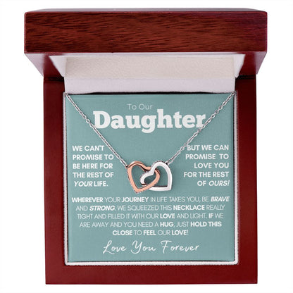 To Our Daughter - Rose Gold Hearts Necklace