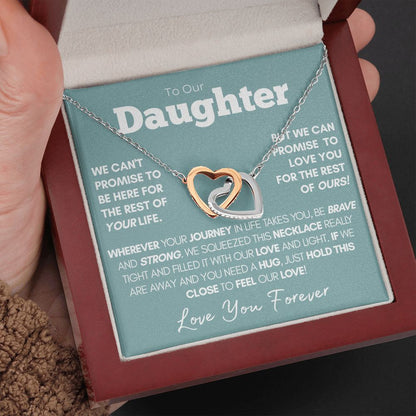 To Our Daughter - Rose Gold Hearts Necklace