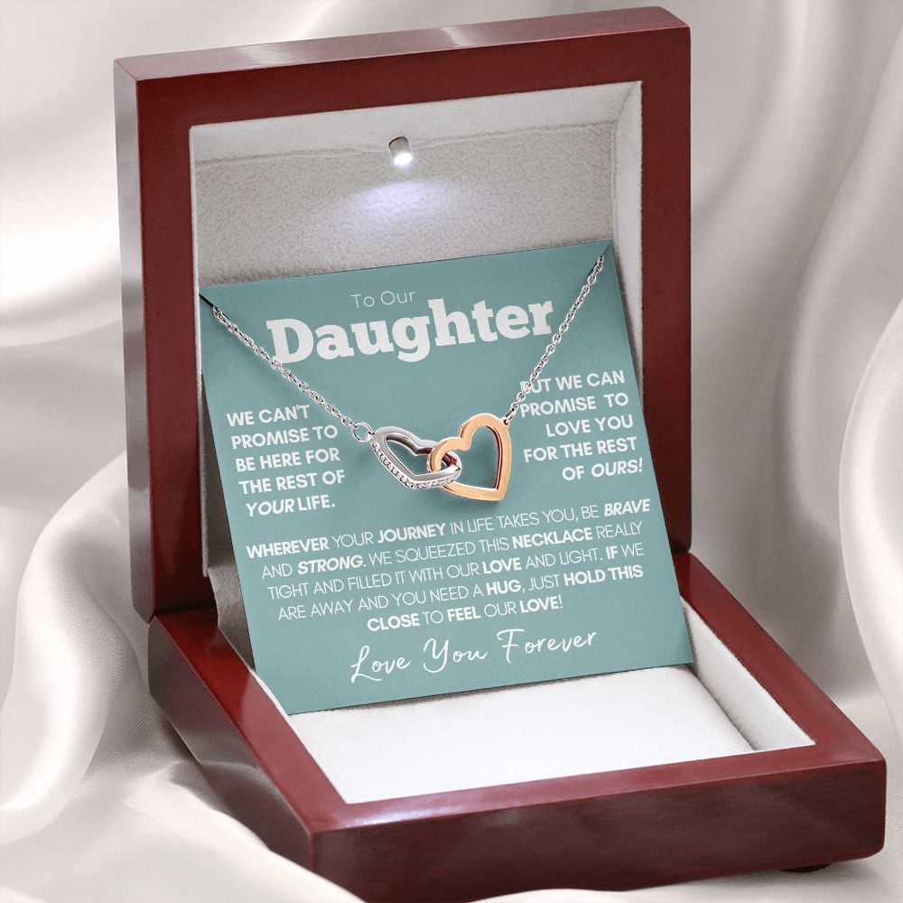 To Our Daughter - Rose Gold Hearts Necklace