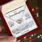 Granddaughter Necklace, (Love Grandpa) 14k Gold Connected Hearts Necklace