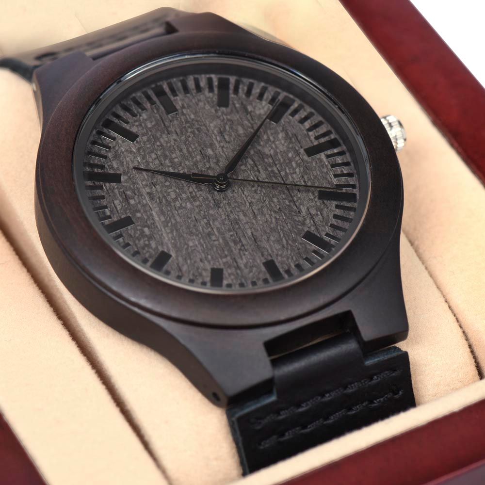 husband anniversary wooden watch custom