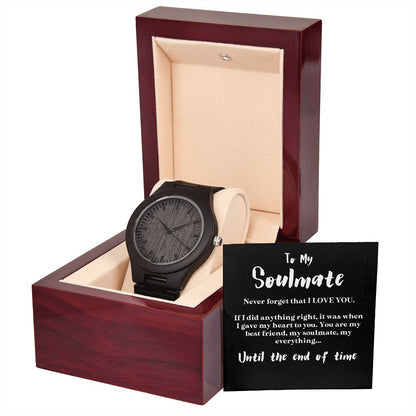 soulmate birthday gift for him wooden watch