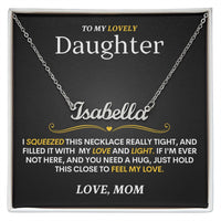 Lovely Daughter (Love, Mom) Custom Name Necklace