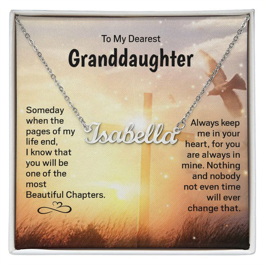 Dearest Granddaughter - Beautiful Chapters | Stainless Steel Personalized Name Necklace