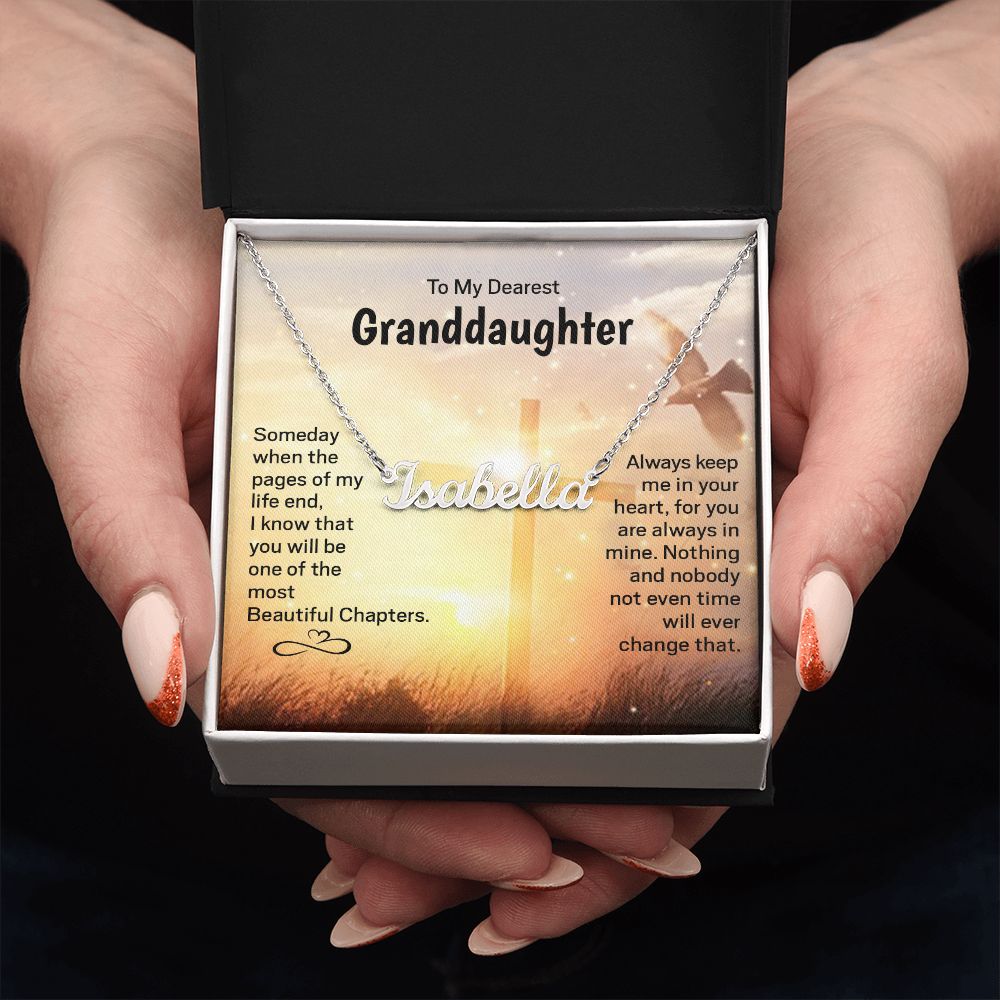 Dearest Granddaughter - Beautiful Chapters | Stainless Steel Personalized Name Necklace