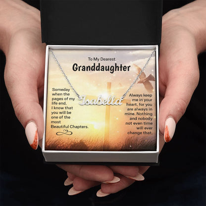 Dearest Granddaughter - Beautiful Chapters | Stainless Steel Personalized Name Necklace