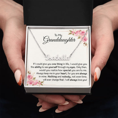 Granddaughter - Always Love You | Custom Stainless Steel Name Necklace