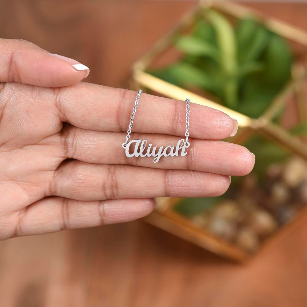 Beautiful Granddaughter - Treasure Every Moment | Custom Stainless Steel Name Necklace