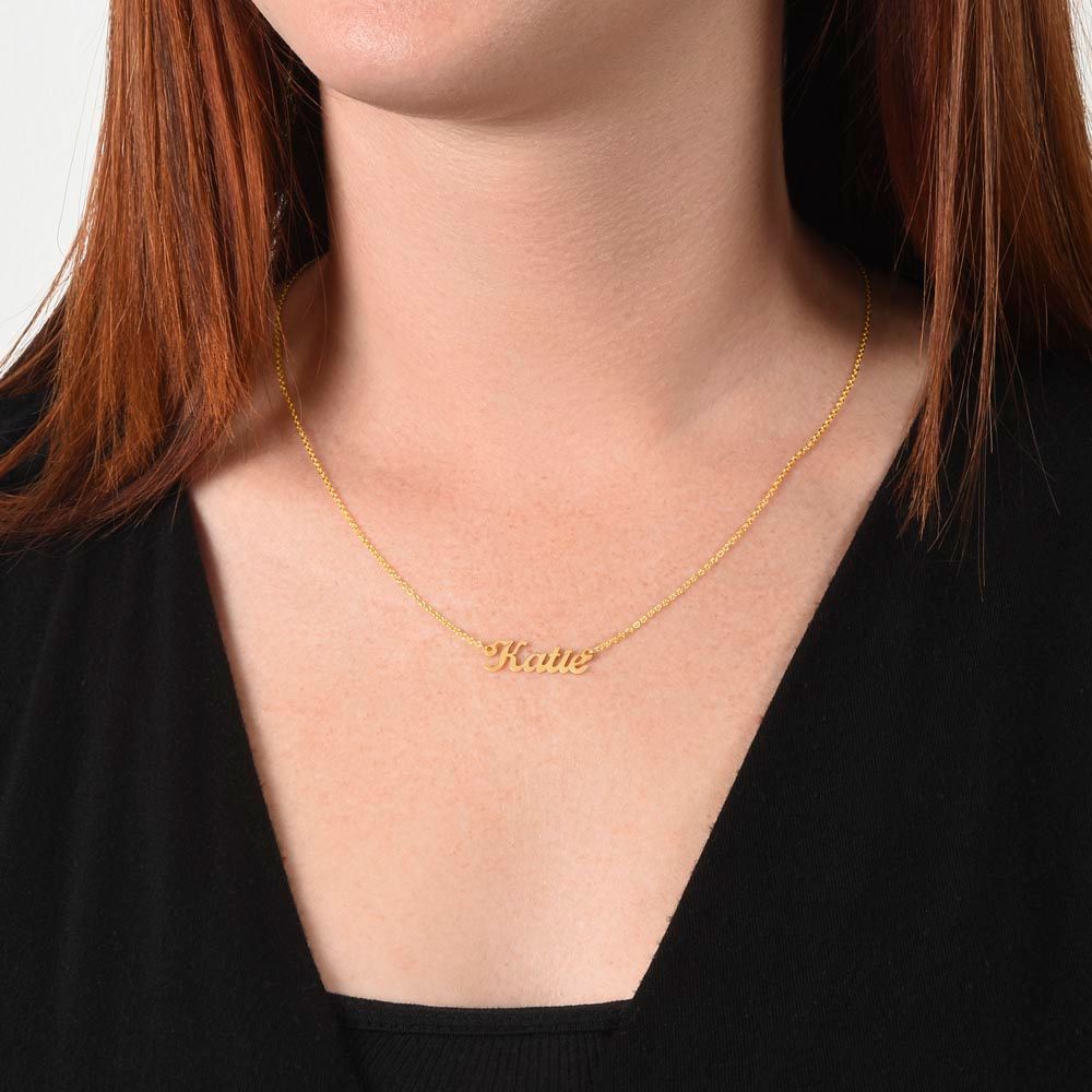 Unbiological Sister Gift Necklace, Personalized Name Necklace, Gold and Stainless Steel, Poem Card and Jewelry Gift Box, Birthday Present