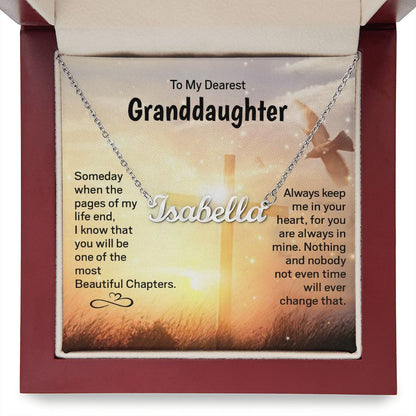 Dearest Granddaughter - Beautiful Chapters | Stainless Steel Personalized Name Necklace