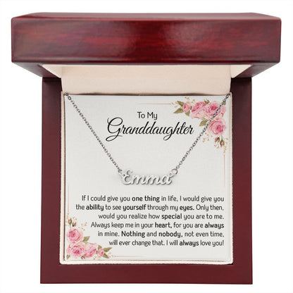 Granddaughter - Always Love You | Custom Stainless Steel Name Necklace