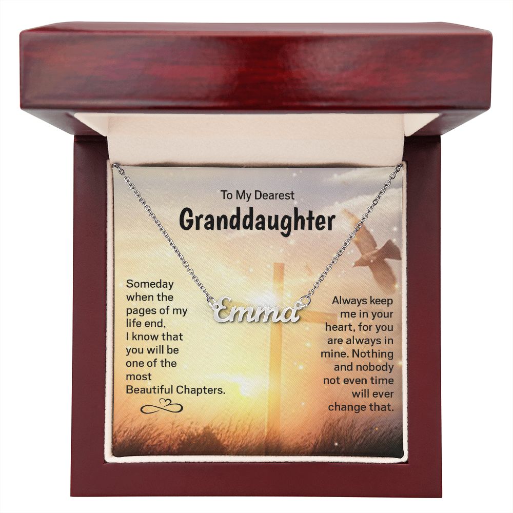 Dearest Granddaughter - Beautiful Chapters | Stainless Steel Personalized Name Necklace