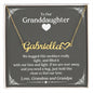 To Our Granddaughter - Personalized Heart Name Necklace, Stainless Steel