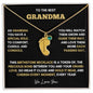 To The Best Grandma | Gold Birthstone and Personalized Name Necklace