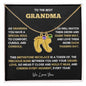 To The Best Grandma | Gold Birthstone and Personalized Name Necklace