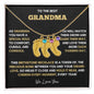 To The Best Grandma | Gold Birthstone and Personalized Name Necklace