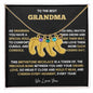 To The Best Grandma | Gold Birthstone and Personalized Name Necklace