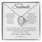 Soulmate Gift for Wife or Girlfriend, Fiance, 5th Anniversary Gift for Her, 14k White Gold Necklace