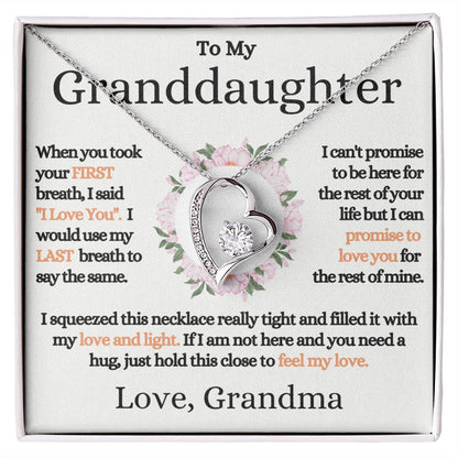 [Almost Sold Out] Granddaughter 14k Gold Heart Necklace - Love, Grandma