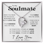 To My Soulmate - Your Smile | Stainless Steel and Gold Heart Necklace