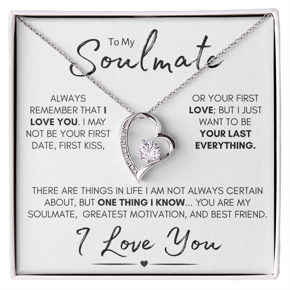 To My Soulmate - Your Last Everything | Stainless Steel and Gold Necklace for Her