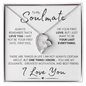 To My Soulmate - Your Last Everything | Stainless Steel and Gold Necklace for Her
