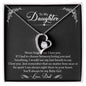 To My Daughter - Never Forget I Love You | Gold Forever Love Heart Necklace