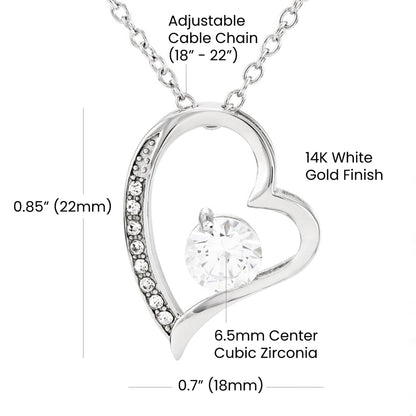 [Almost Sold Out] Granddaughter 14k Gold Heart Necklace - Love, Grandma