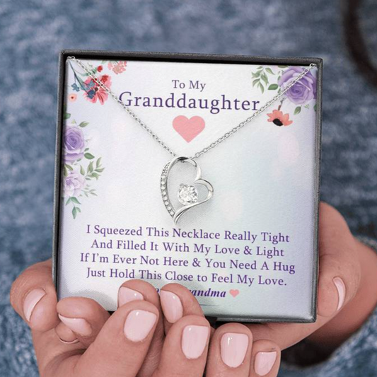 To My Grand Daughter - If I'm Ever Not Here | Artisan Crafted 14k Gold Forever Love Heart Necklace