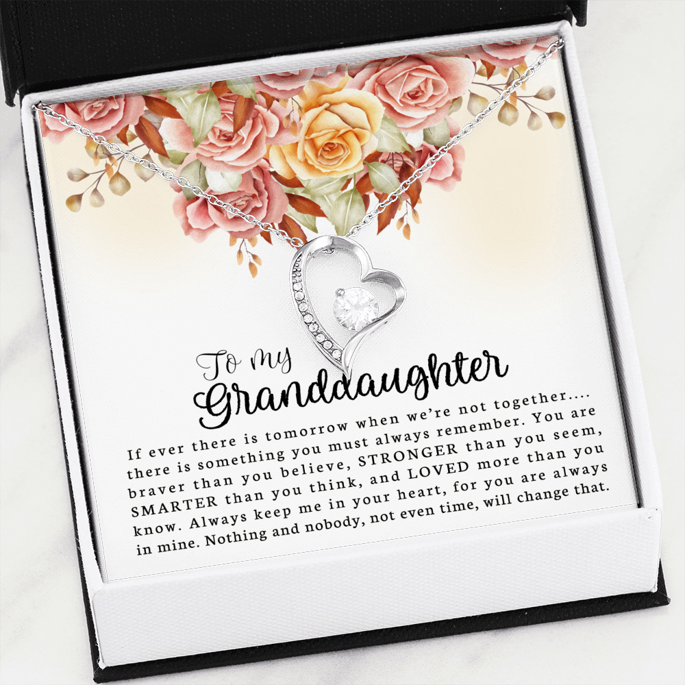 To My Grand Daughter - You Are Strong | Artisan Crafted 14k Gold Heart Family Necklace