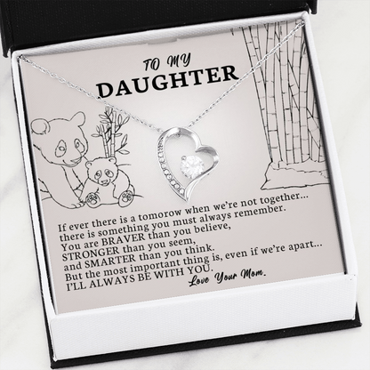 To My Daughter - Even If We're Apart | Artisan Crafted 14k Gold Forever Love Heart Necklace