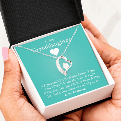 To My Grand Daughter - If I'm Ever Not Here |  Artisan Crafted 14k Gold Heart Family Necklace