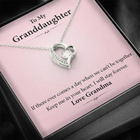 To My Daughter - I Will Stay Forever (Love, Grandma) | Stunning 14k Gold Forever Love Heart Necklace
