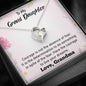 To my Grand Daughter - Live Your Dreams (Love, Grandma) | Stunning 14k Gold Forever Love Heart Necklace