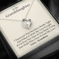To My Grand Daughter - If I'm Ever Not Here (Love, Grandma) |  Stunning 14k Gold Forever Love Heart Necklace