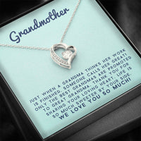Grand Mother - Life Is So Much Sweeter By Your Side |  Stunning 14k Gold Forever Love Heart Necklace
