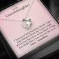 To My Grand Daughter - If I'm Ever Not Here (Love, Grandma) | Stunning 14k Gold Forever Love Heart Necklac
