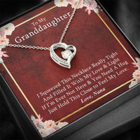 To My Grand Daughter - If I'm Ever Not Here (Love, Nana) | Stunning 14k Gold Forever Love Heart Necklace