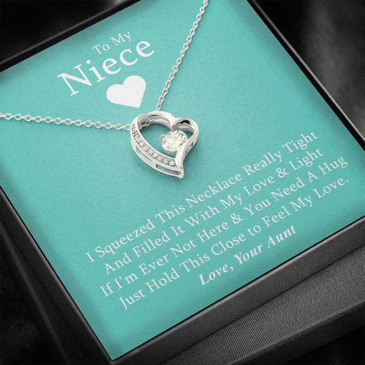 To My Niece - If I'm Ever Not Here (Love, Your Aunt) | Stunning 14k Gold Forever Love Heart Necklace