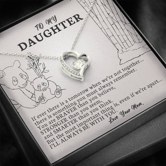 To My Daughter - Even If We're Apart | Artisan Crafted 14k Gold Forever Love Heart Necklace