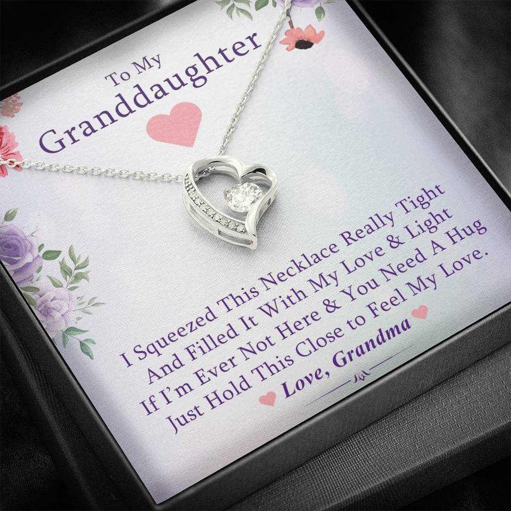 To My Grand Daughter - If I'm Ever Not Here | Artisan Crafted 14k Gold Forever Love Heart Necklace