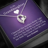 To My Grand Daughter - If I'm Ever Not Here (Love, Grammy) | Stunning 14k Gold Forever Love Heart Necklace