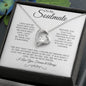 Soulmate Gift for Wife or Girlfriend, Fiance, 5th Anniversary Gift for Her, 14k White Gold Necklace