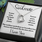 To My Soulmate - In Your Arms | 14k White Gold and Stainless Steel Forever Love Heart
