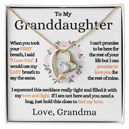 [Almost Sold Out] Granddaughter 14k Gold Heart Necklace - Love, Grandma