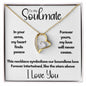 To My Soulmate - In Your Arms | 14k White Gold and Stainless Steel Forever Love Heart