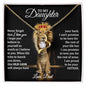 To Daughter (Love Dad) Beautiful 14k Gold Family Heart Necklace