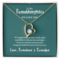 To Our Granddaughter - Hugged This Tight, 14k Gold Heart Necklace